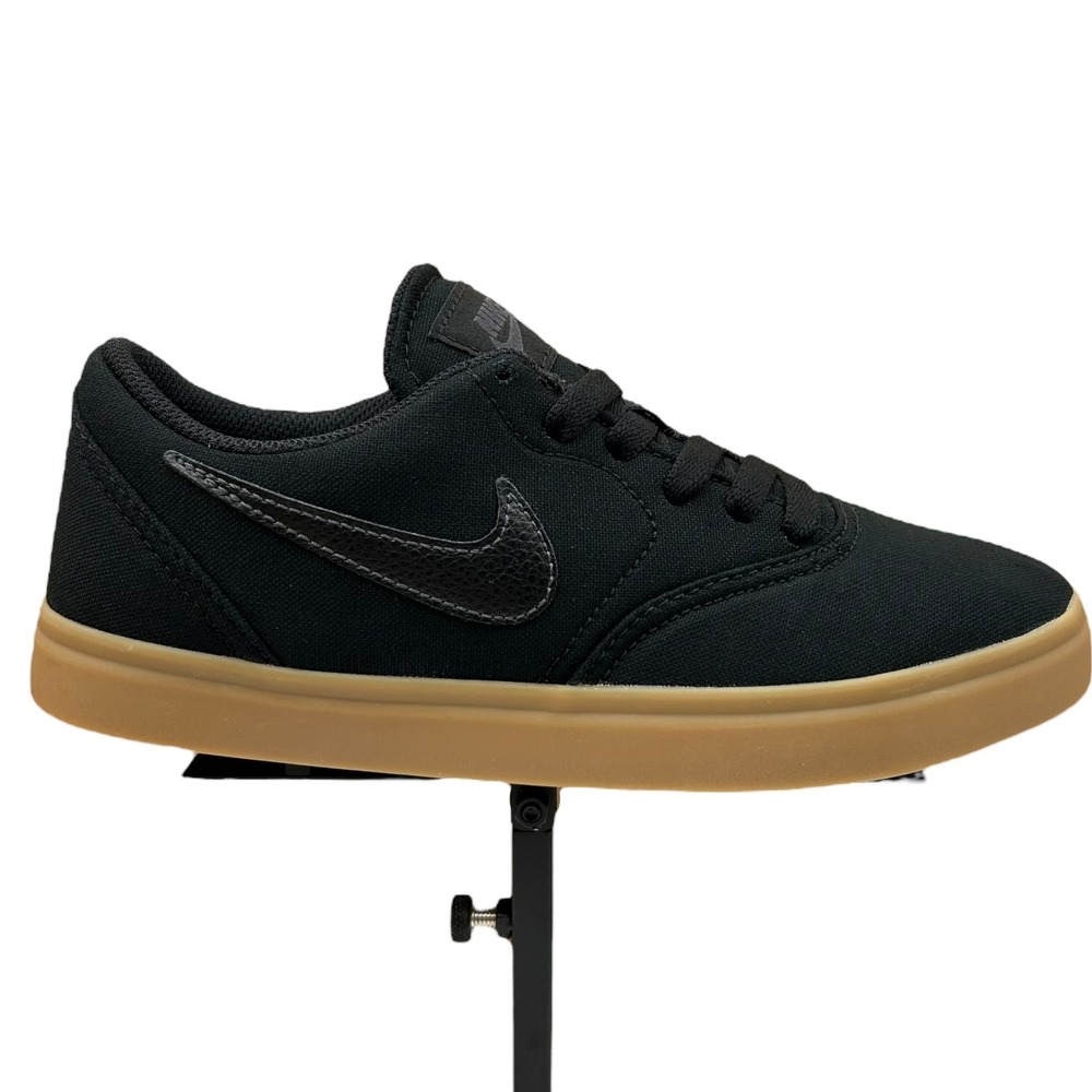 Nike SB Check Youth Boys Skate Canvas Sneakers Size 6Y Black-Tan Lace up Low Top